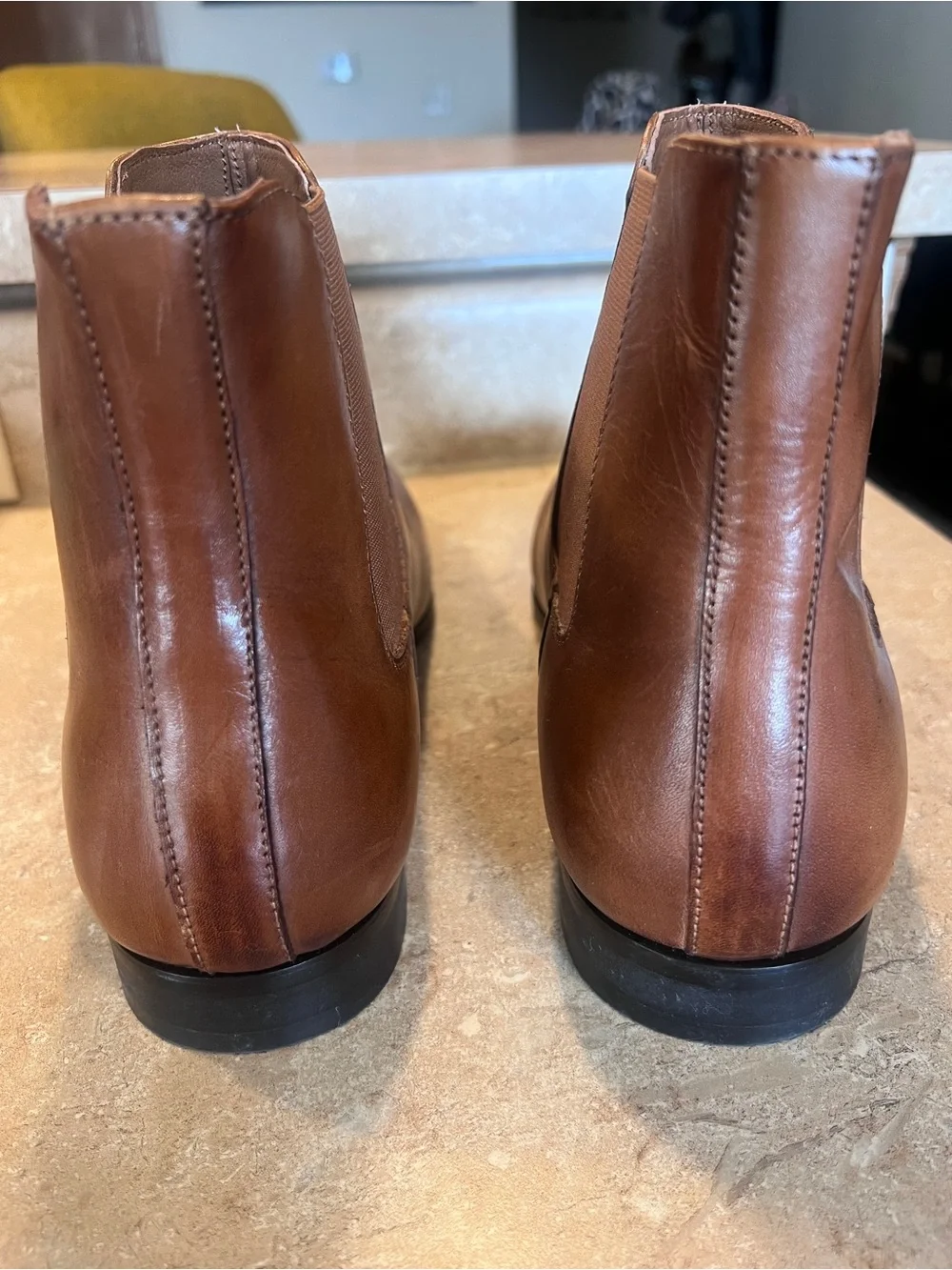Men's Express Chelsea Ankle Boots in Brown Leather